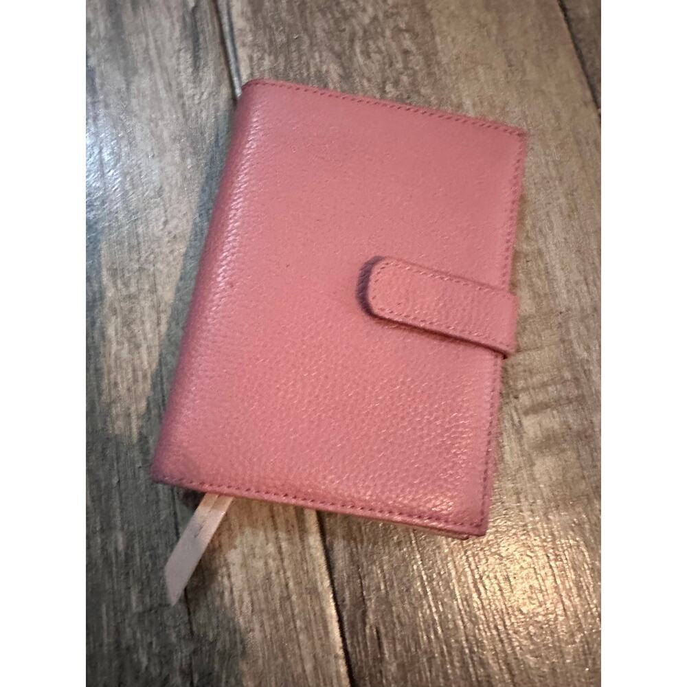 Nordstrom Women's Pink Leather Long Breast Vest Pocket Wallet